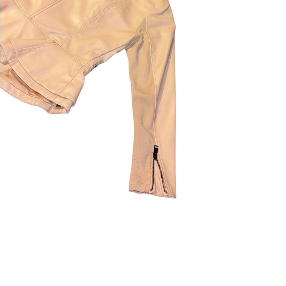 G.I.L.I. Cream Leather Jacket with Zipper Accents - Picture 9 of 10